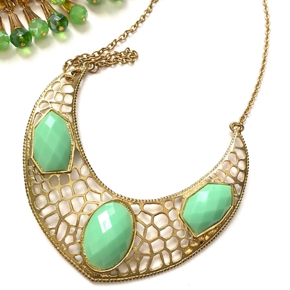 Green Gold Tone Jewelry Lot - Picture 3 of 5